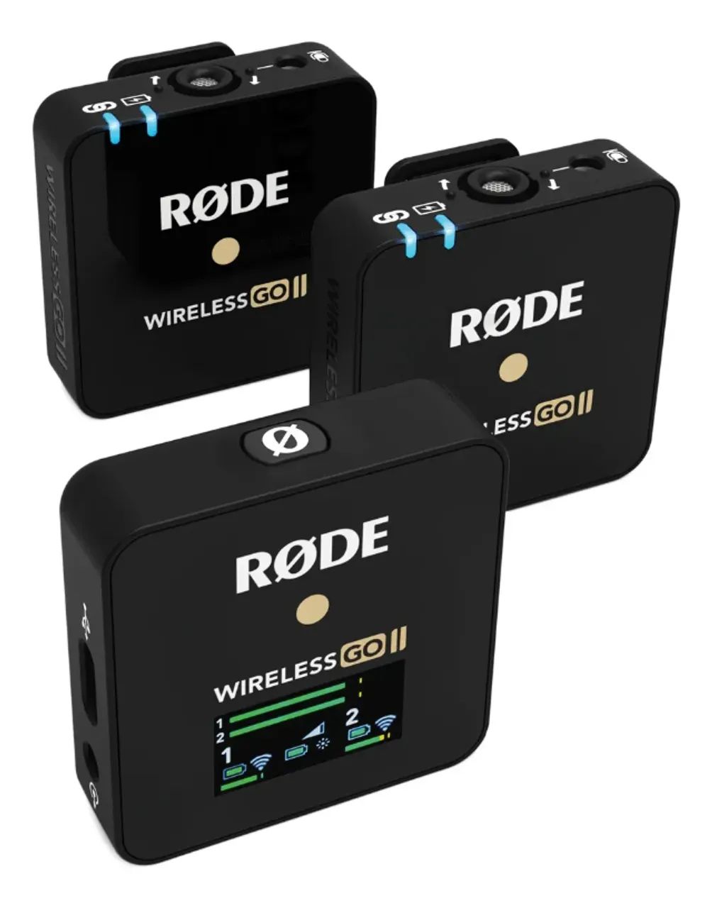 Microfone Duplo Sem Fio Rode Wireless GO II Me Para iPhone Android Preto e Cameras - Foto 4