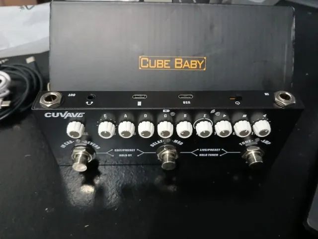 Pedaleira Multi-efeitos Cuvave Cube Baby com Bateria e Bluetooth - Foto 4