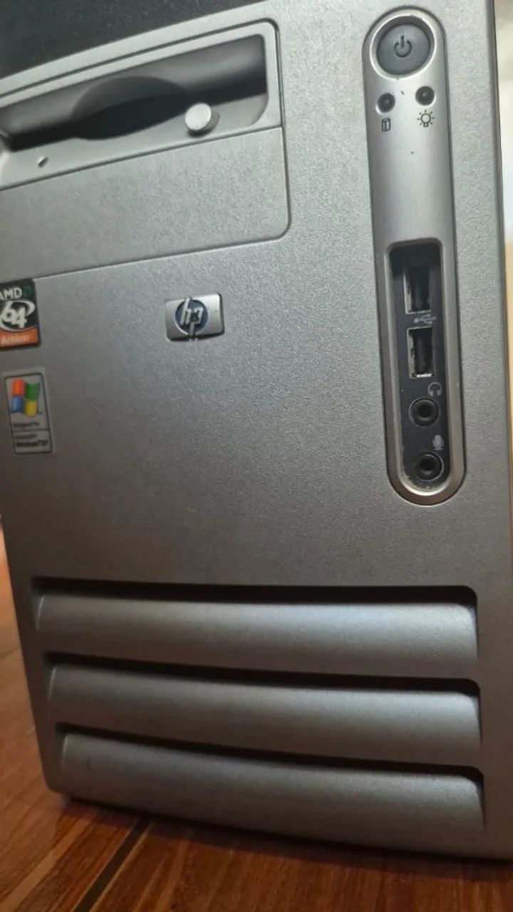 CPU Gabinete HP antigo + 3 cabos + teclado  - Foto 4