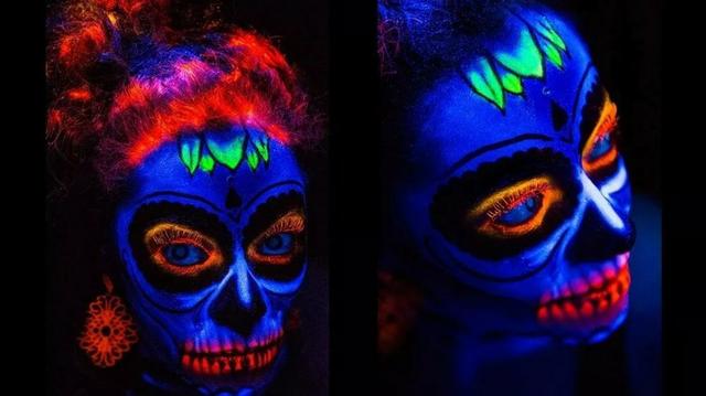 Tinta Líquida Corporal Fluorescente Neon - Brilha com luz negra - leia a descrição