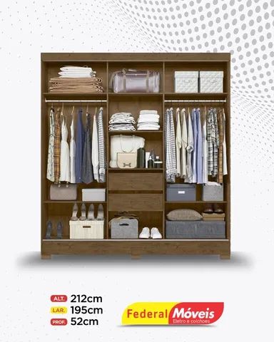 Guarda Roupa 3 Portas 2 Gavetas c/ Espelho Super Lindo Novo Fazemos Entrega - Foto 2