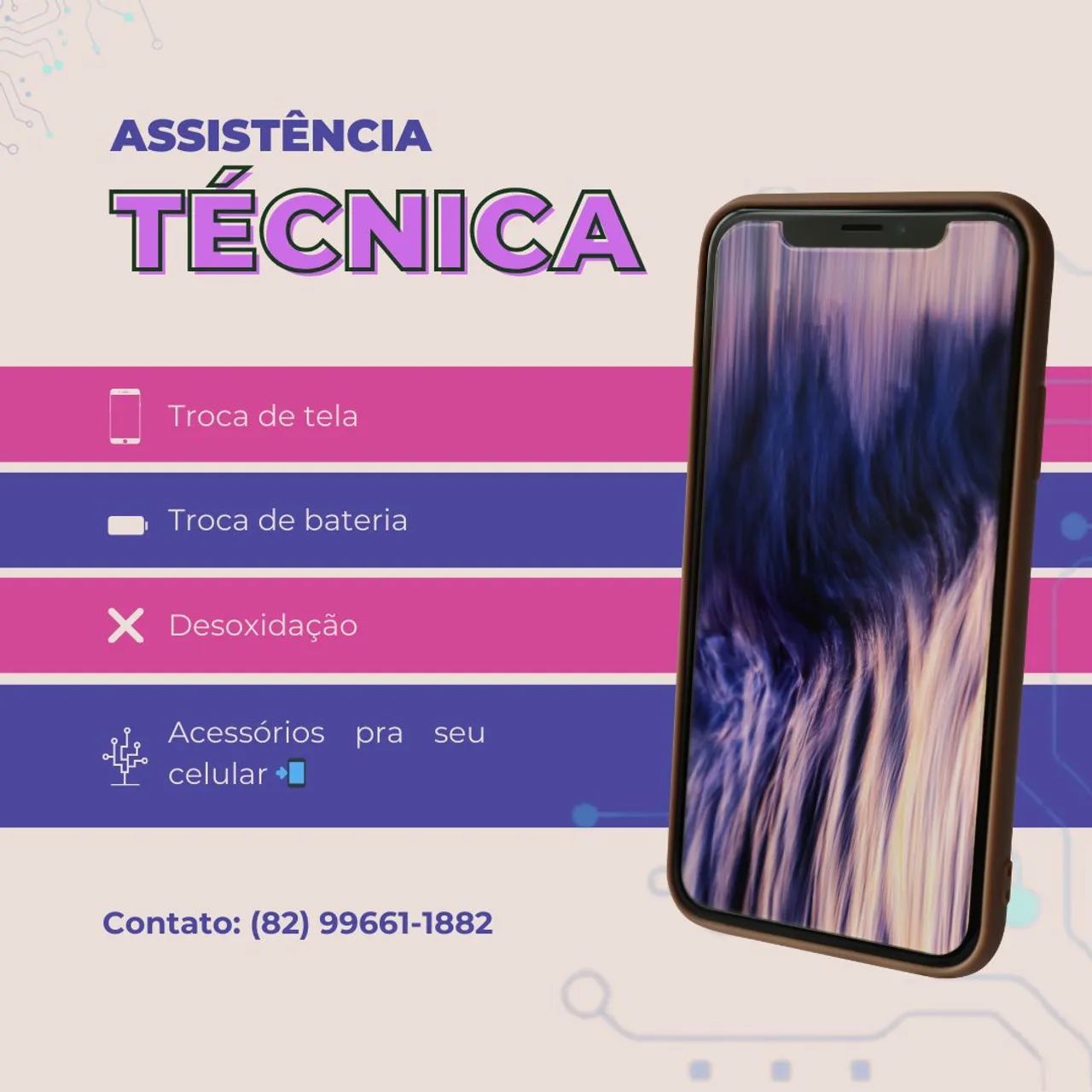 Assistência Técnica para Celular - Troca de Tela, Bateria e muito mais!