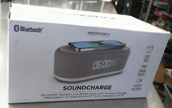 Rádio Relógio 3 em 1 (com Relógio e Alto-falante Bluetooth e carregador por indução) - Foto 2