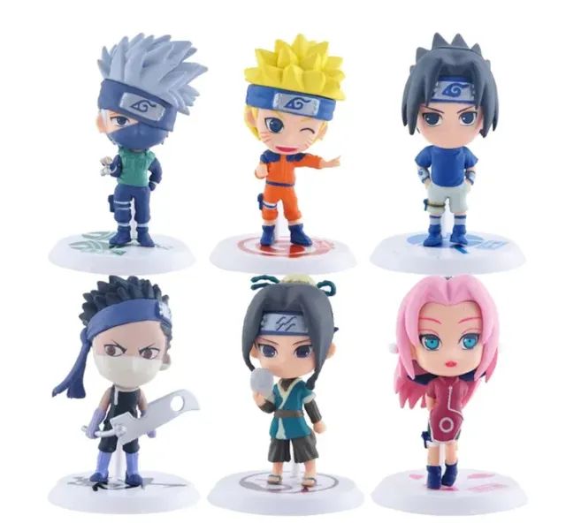 6 Mini bonecos naruto 7-8cm