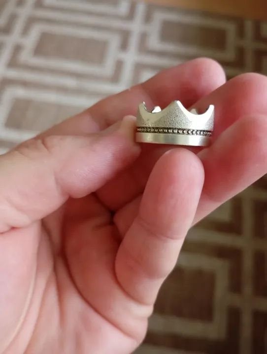 Anel Coroa prata 995 - Foto 6