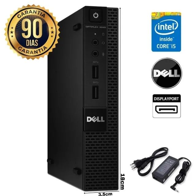(Novo) Mini Dell Optiplex i5 Memoria 16gb M2 256gb Ultra Rápido - NFiscal Entregamos