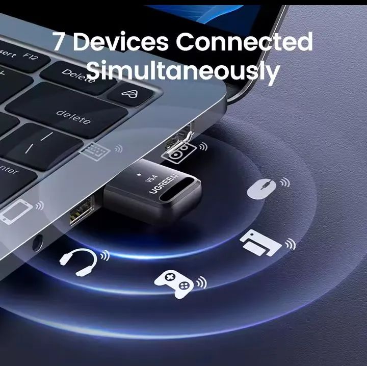 Mini Adaptador USB Receptor Ugreen Bluetooth 5.4 para PC - Foto 4