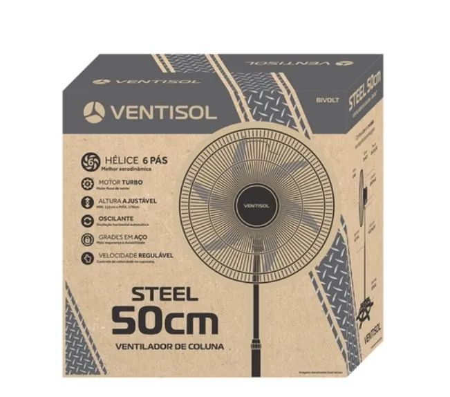 VENTILADOR COLUNA(PÉ) 50CM VENTISOL 200W BIVOLT - Foto 2