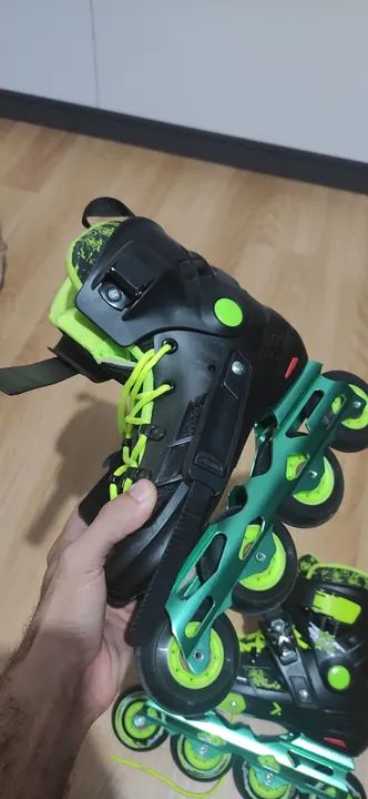 Patins Oxer Freestyle Inline Slalom Com Abec 9 Tamanho 34 - Foto 4