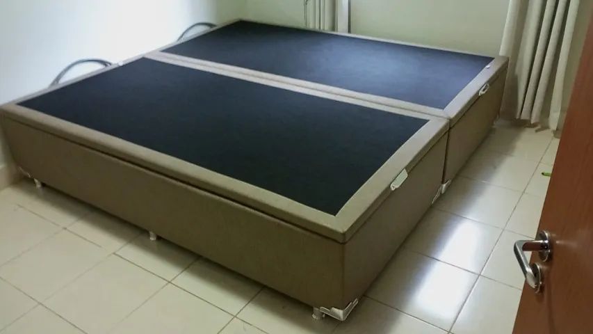 cama box com bau super king colchao ortobom - Foto 2