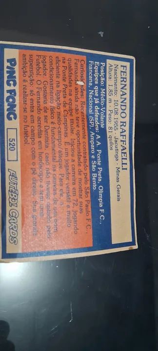 Ping Pong Antiga Figurinha Toninho - Foto 2