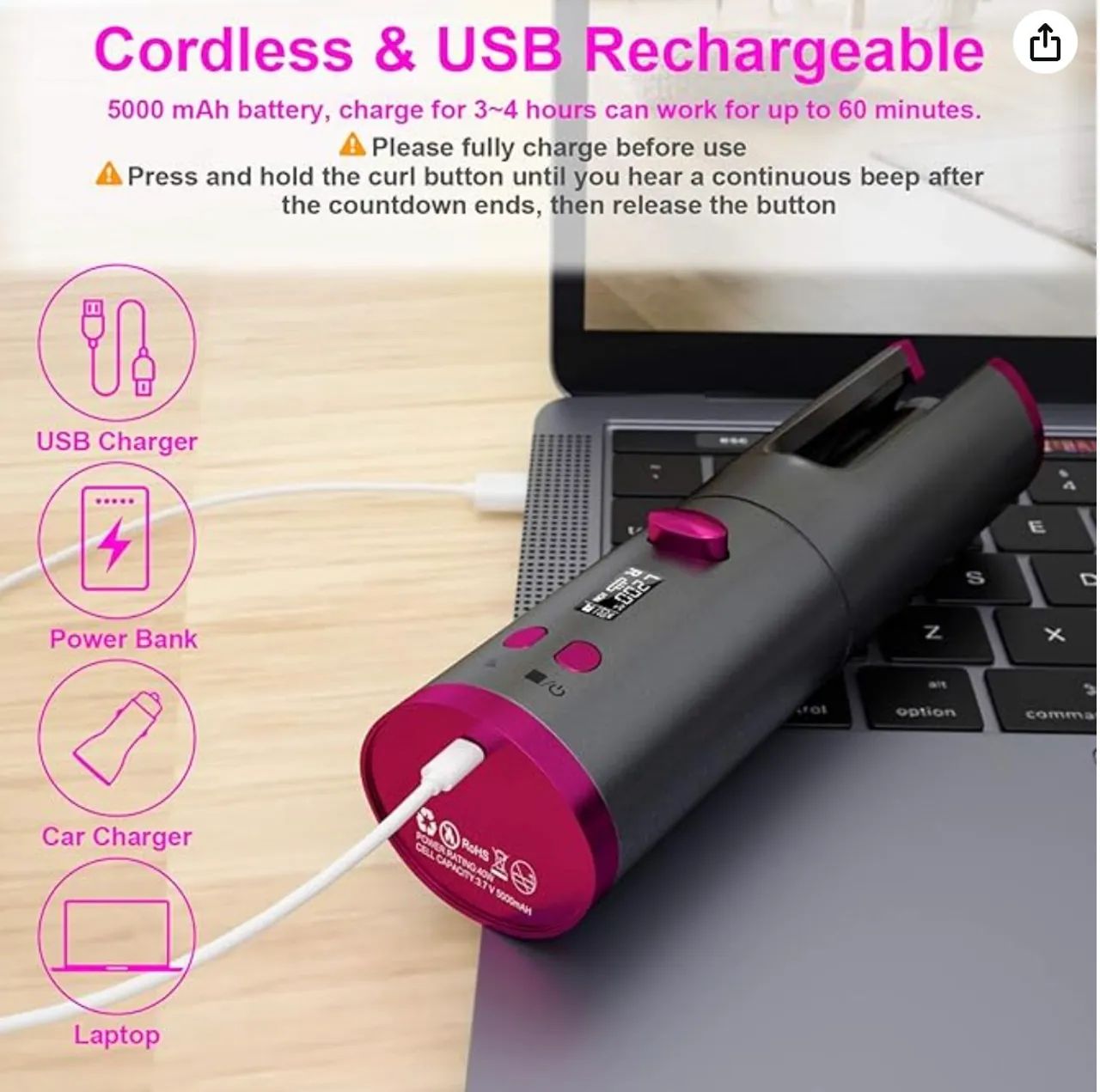 Babyliss Pro Nano Titanium Curling Iron - Foto 4