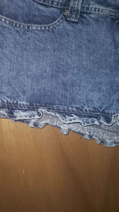Short Jeans Azul Claro com Detalhe  - Foto 3