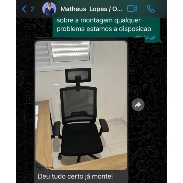 Cadeira Escritório Presidente Tela Berlim Cor Preto Conforto Ergonômico | Modelo 30050 - Foto 4