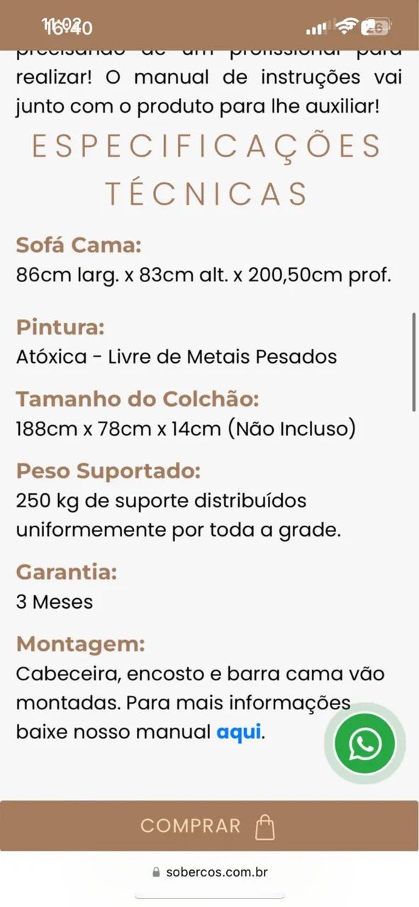 Cama babá madeira maciça 64176430875266122