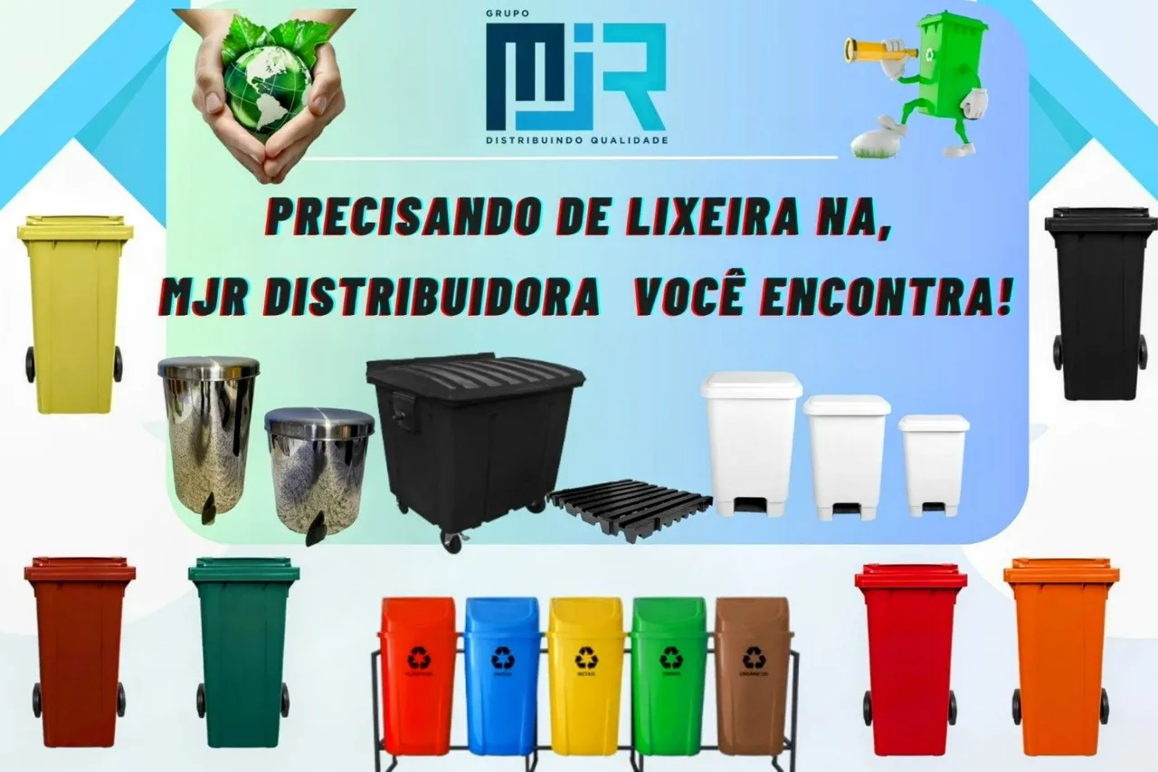 Lixeiras e coletores para escritório - MJR Distribuidora