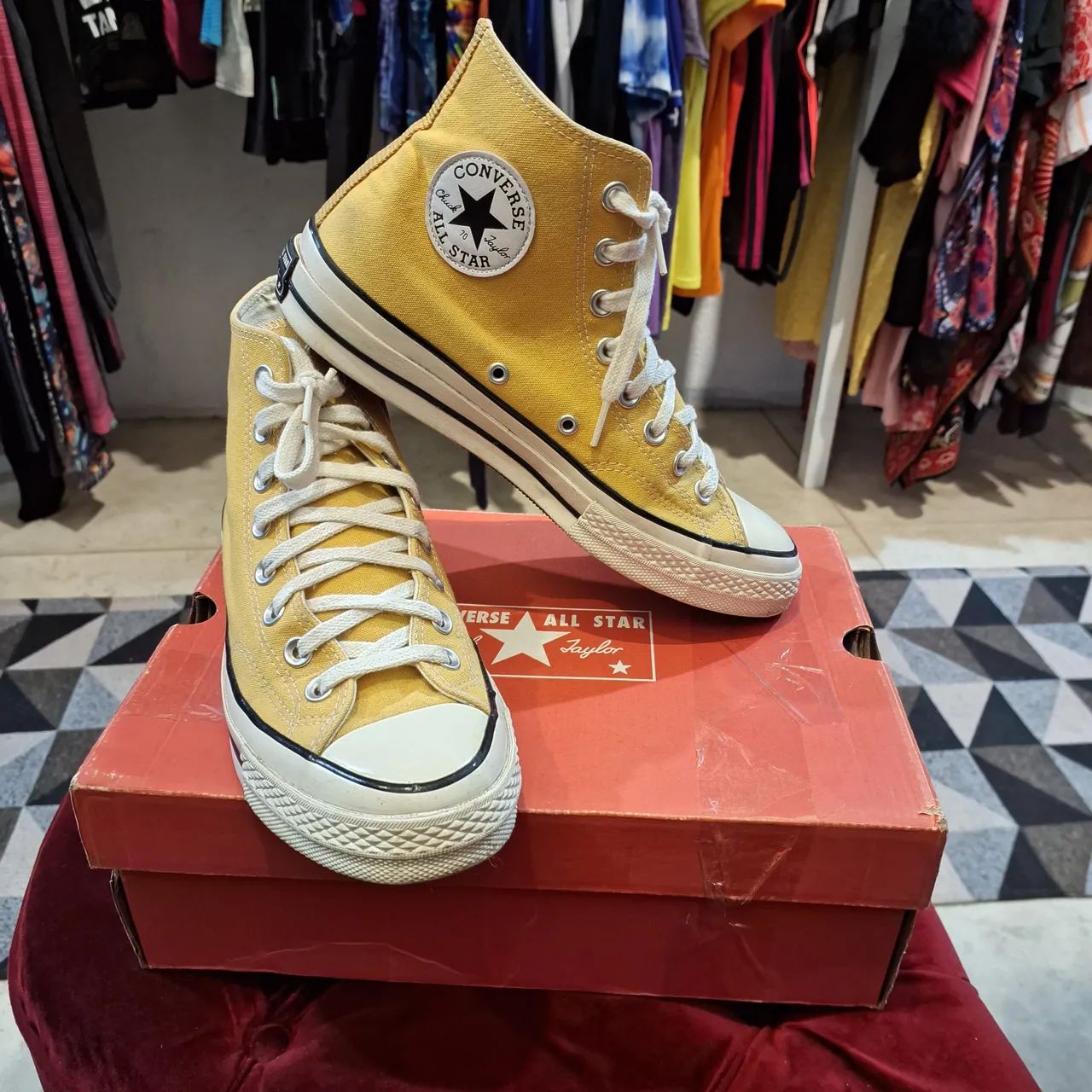 Tênis Converse All Star Chuck 70 Amarelo Tam 38 Calçados