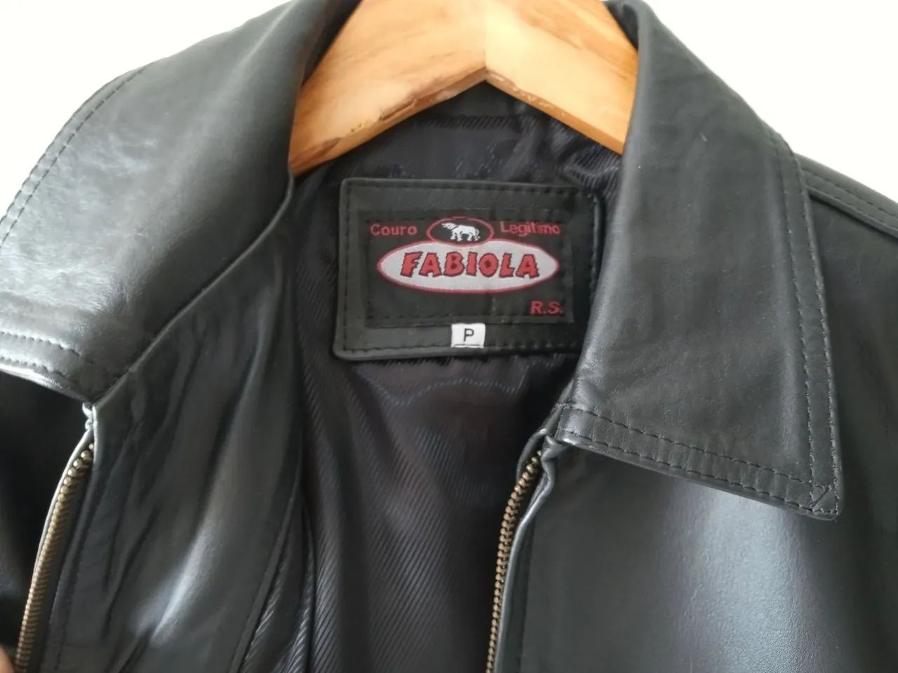 Jaqueta de Couro Masculina Preta - Foto 4
