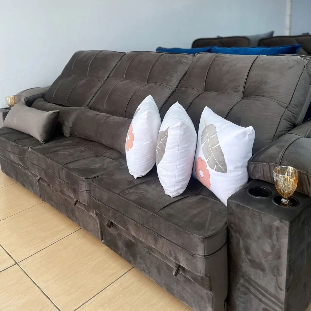 Sofá retrátil e reclinável promoção LARGURA 2.90 - Foto 3