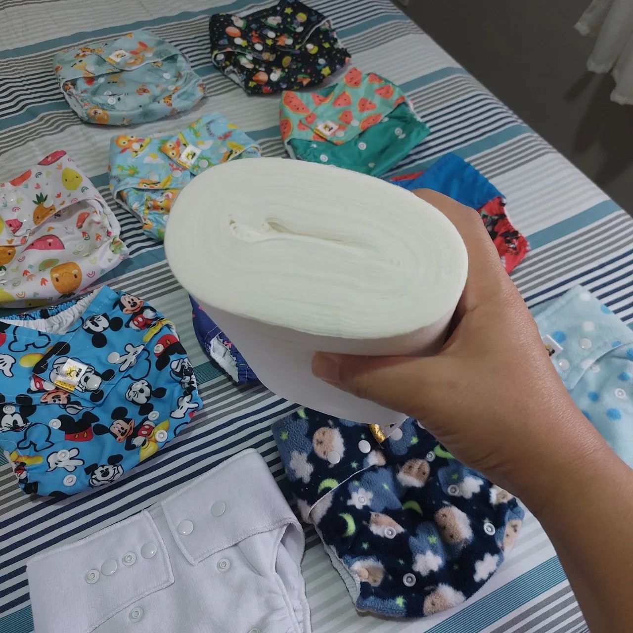 Fraldas ecológicas de pano reutilizáveis - diversas estampas - Foto 2