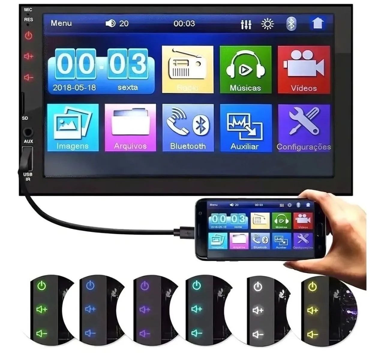 Multimídia MP5 7 Polegadas KRC2100 