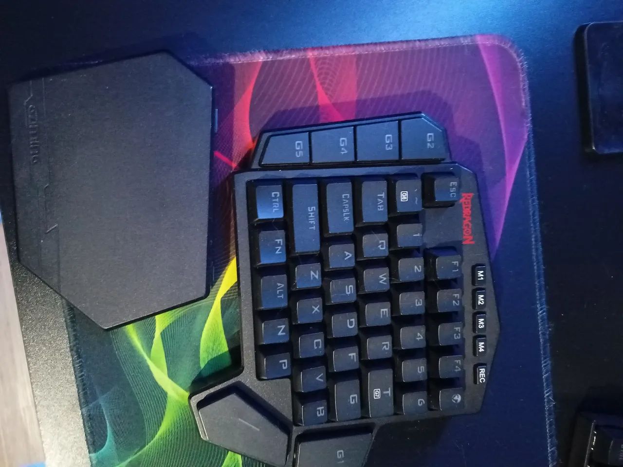 Teclado Redragon K585rgb Preto One Hand Sem Fio - Foto 2
