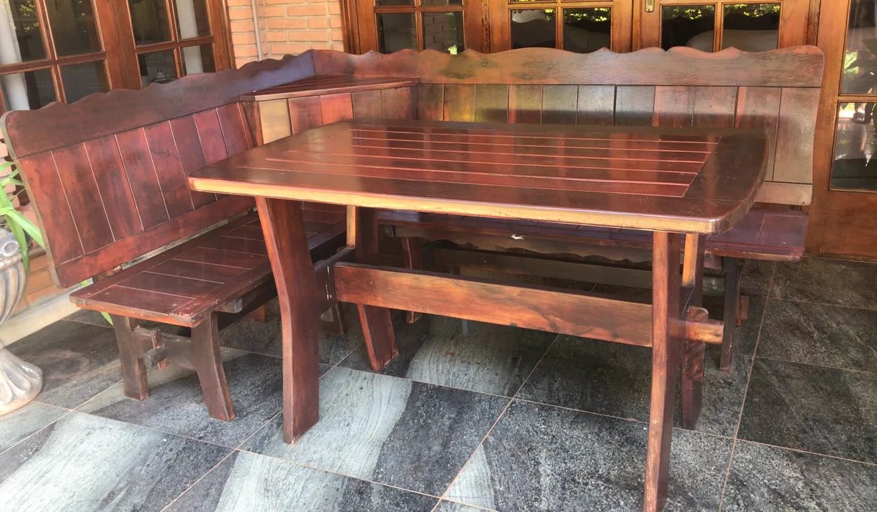 Conjunto de Mesa e Banco Para  Ambiente Interior ou Espaço Gourmet - Foto 2