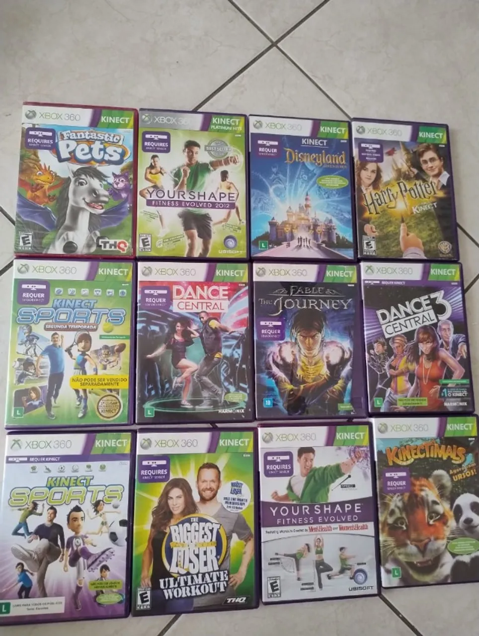 Games originais Xbox 360 em DVD, passo cartão