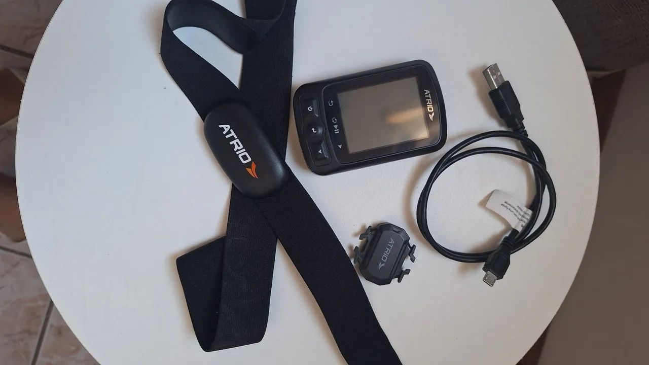 Ciclocomputador Atrio com fita cardíaca e medidor de cadência 