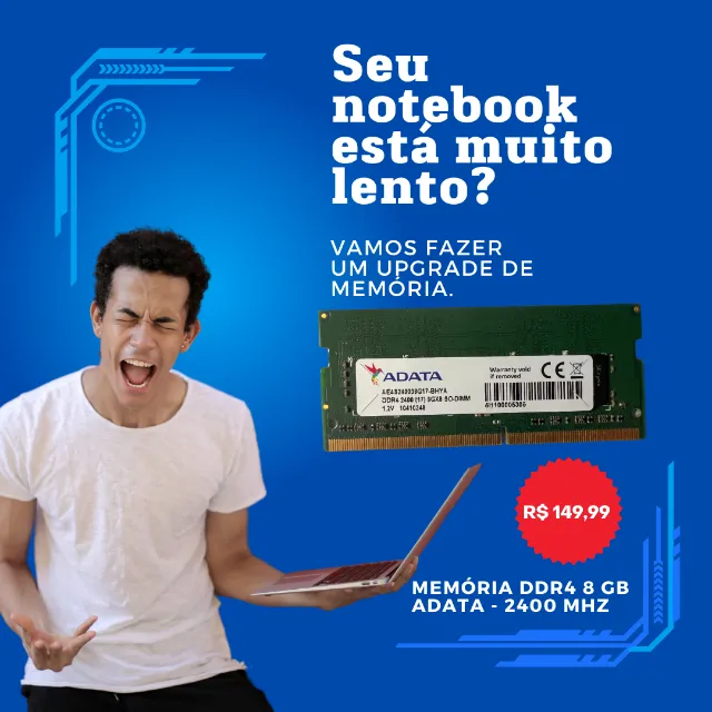 Memória 8GB DDR4 SO-DIMM 2400MHz - ADATA