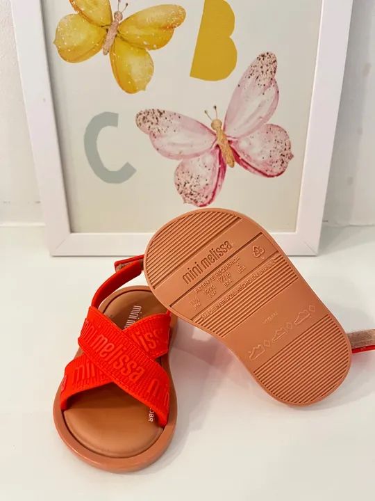 Sandálias Mini Melissa Bebê - laranjada - Tamanho 17/18 - Foto 2