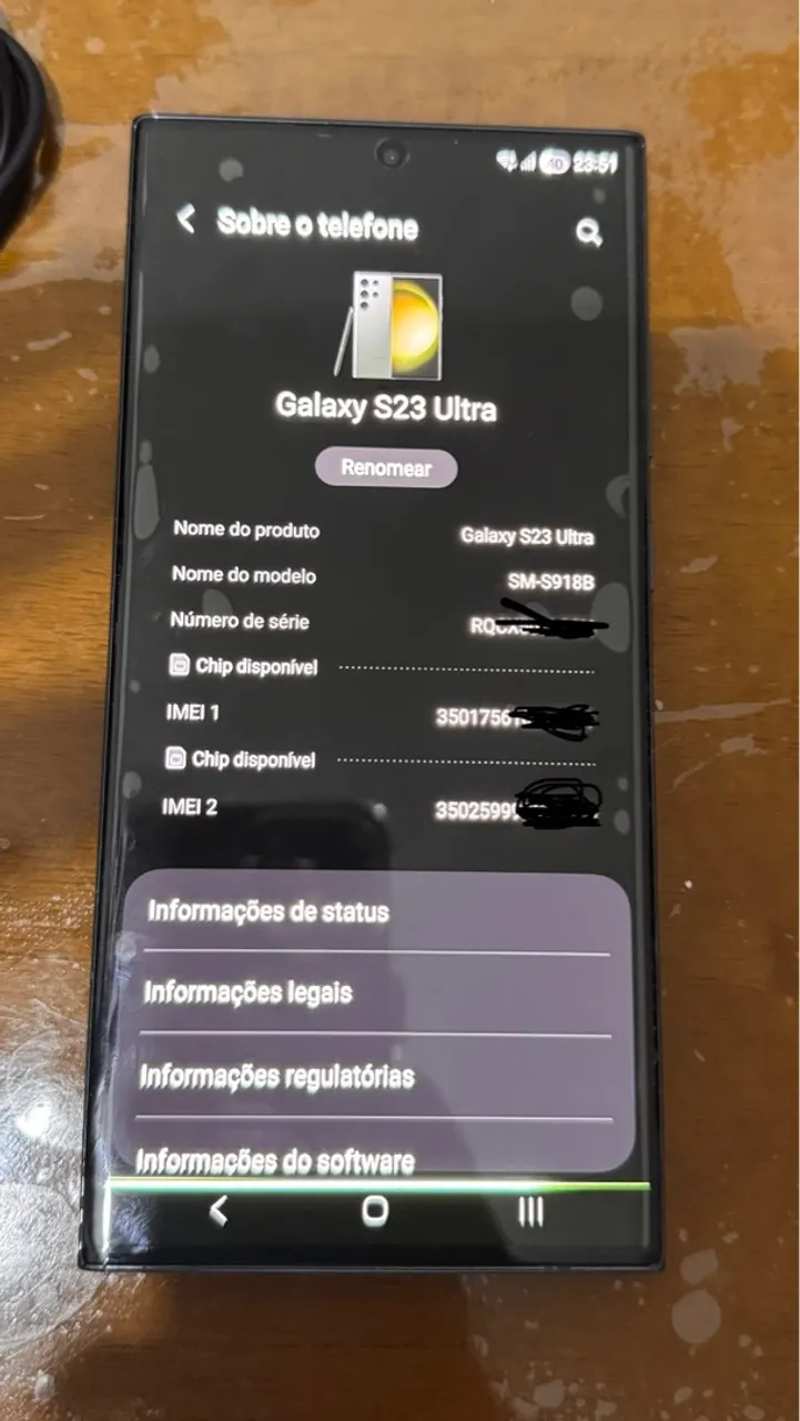 S23 ultra defeito