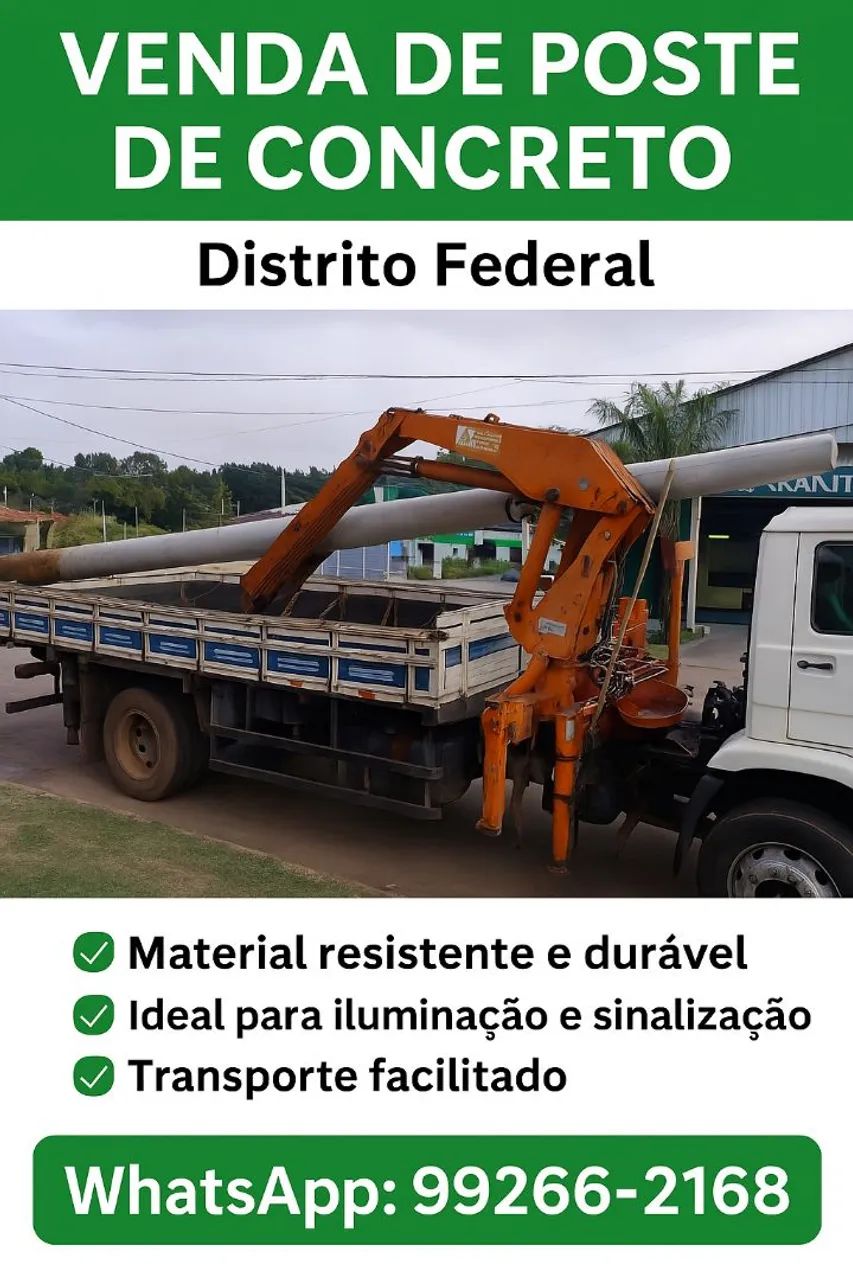Poste de Concreto para Iluminação e Sinalização