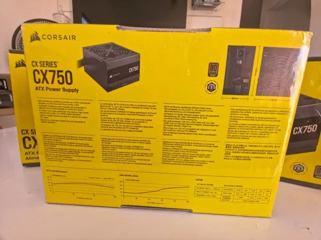 FONTE CORSAIR CX750 NOVA LACRADA - Foto 2