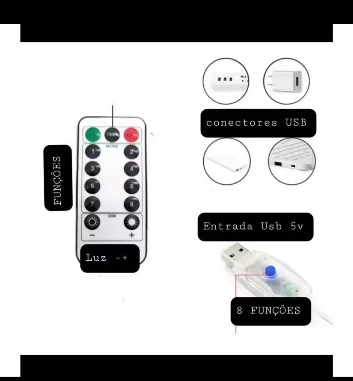Cortina Fios de fadas 3x3
