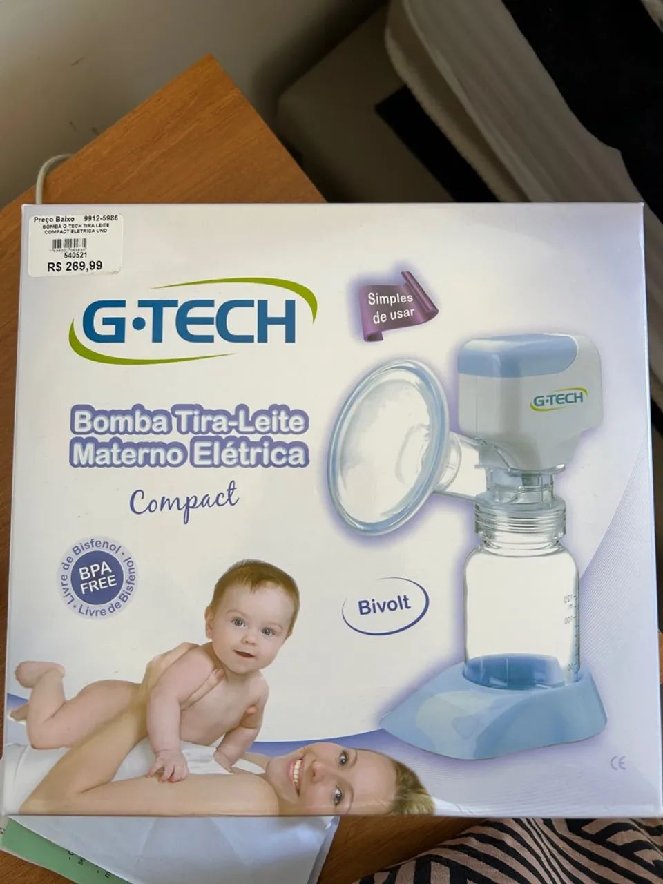 Bomba de Leite Materna Elétrica G-Tech Compact Bivolt