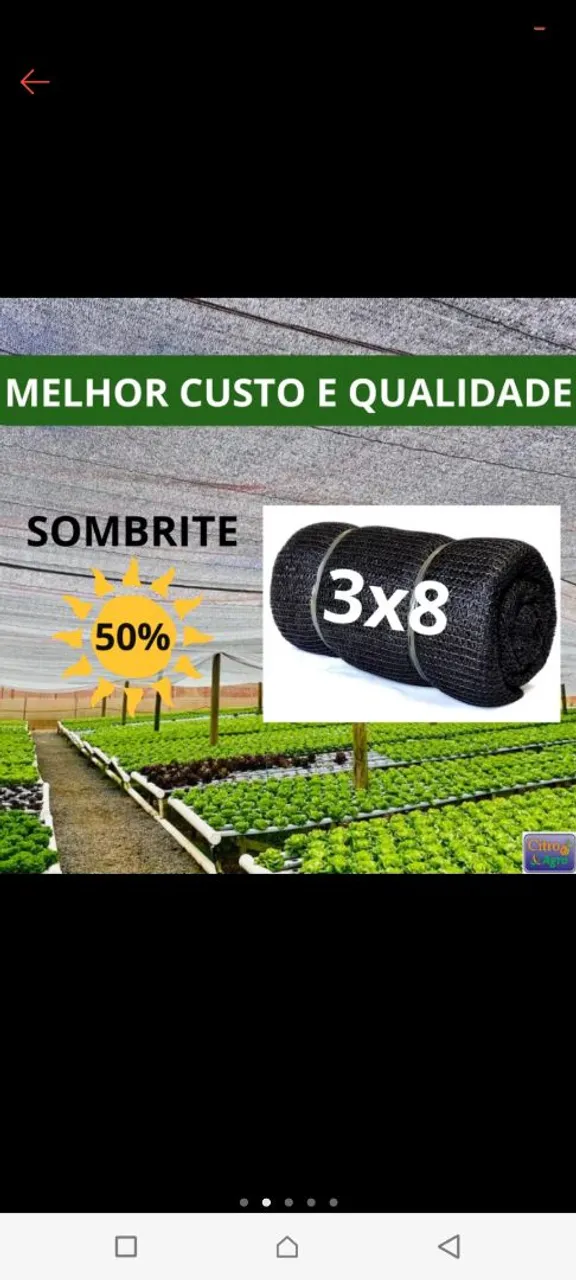 Sombrite 3x8 com 50% de proteção solar