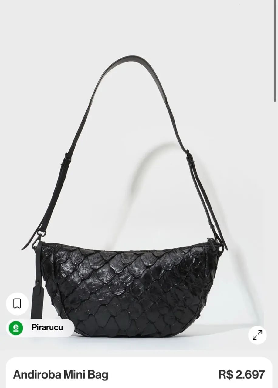 Bolsa Osklen Andiroba couro de pirarucu - Foto 2