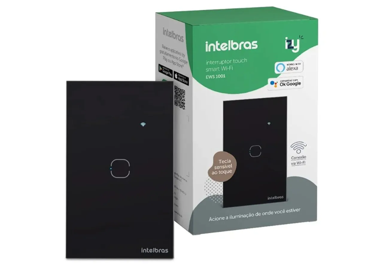 Interruptor Touch Smart Wi-Fi Intelbras EWS 1001