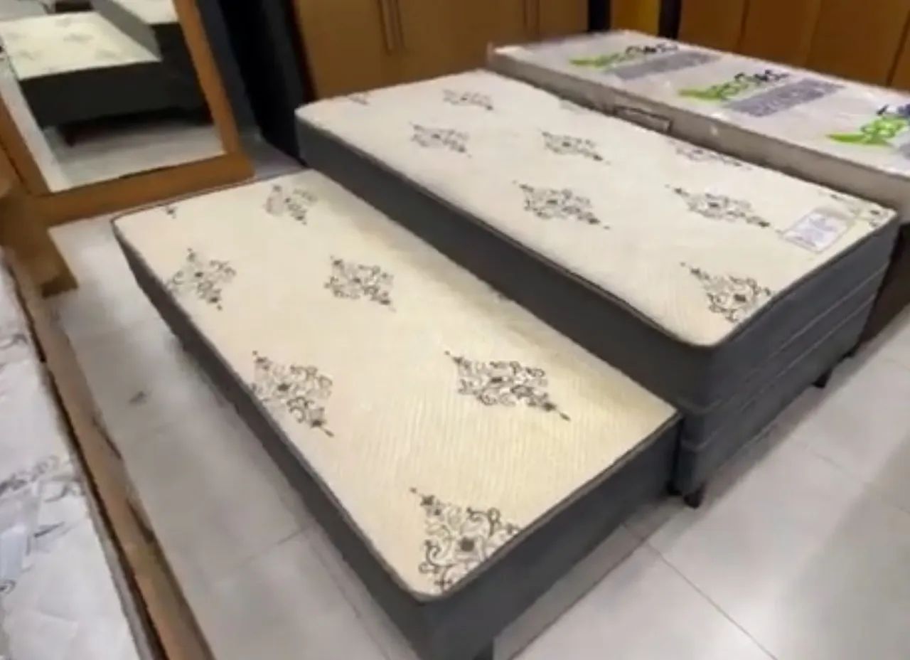 Cama box solteiro com auxiliar Prestige molas ensacadas  / Receba em 24h  - Foto 5