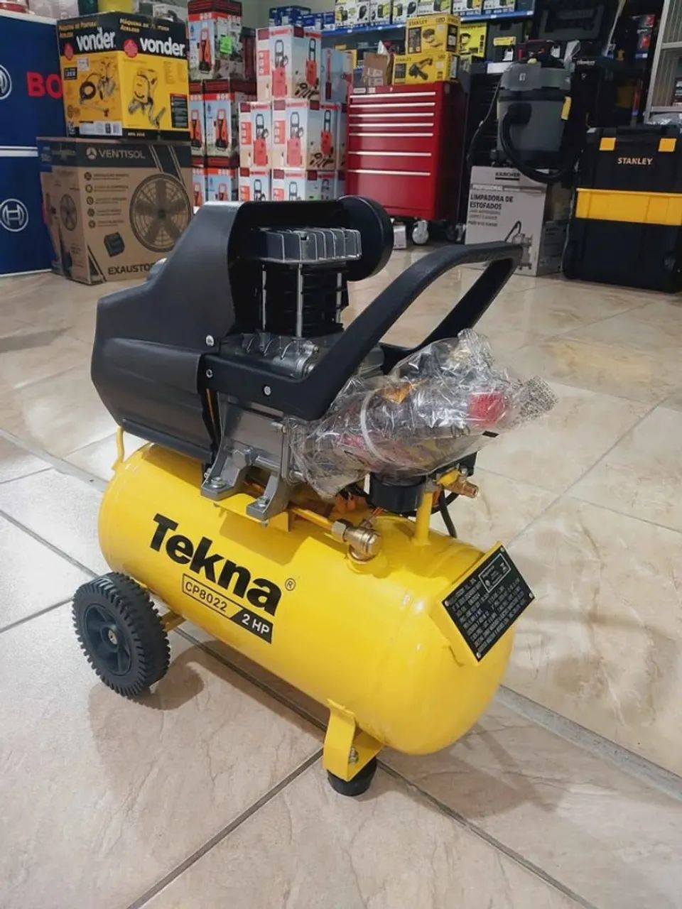 Compressor de ar 20L 8Bar 2hp - Tekna(Loja)