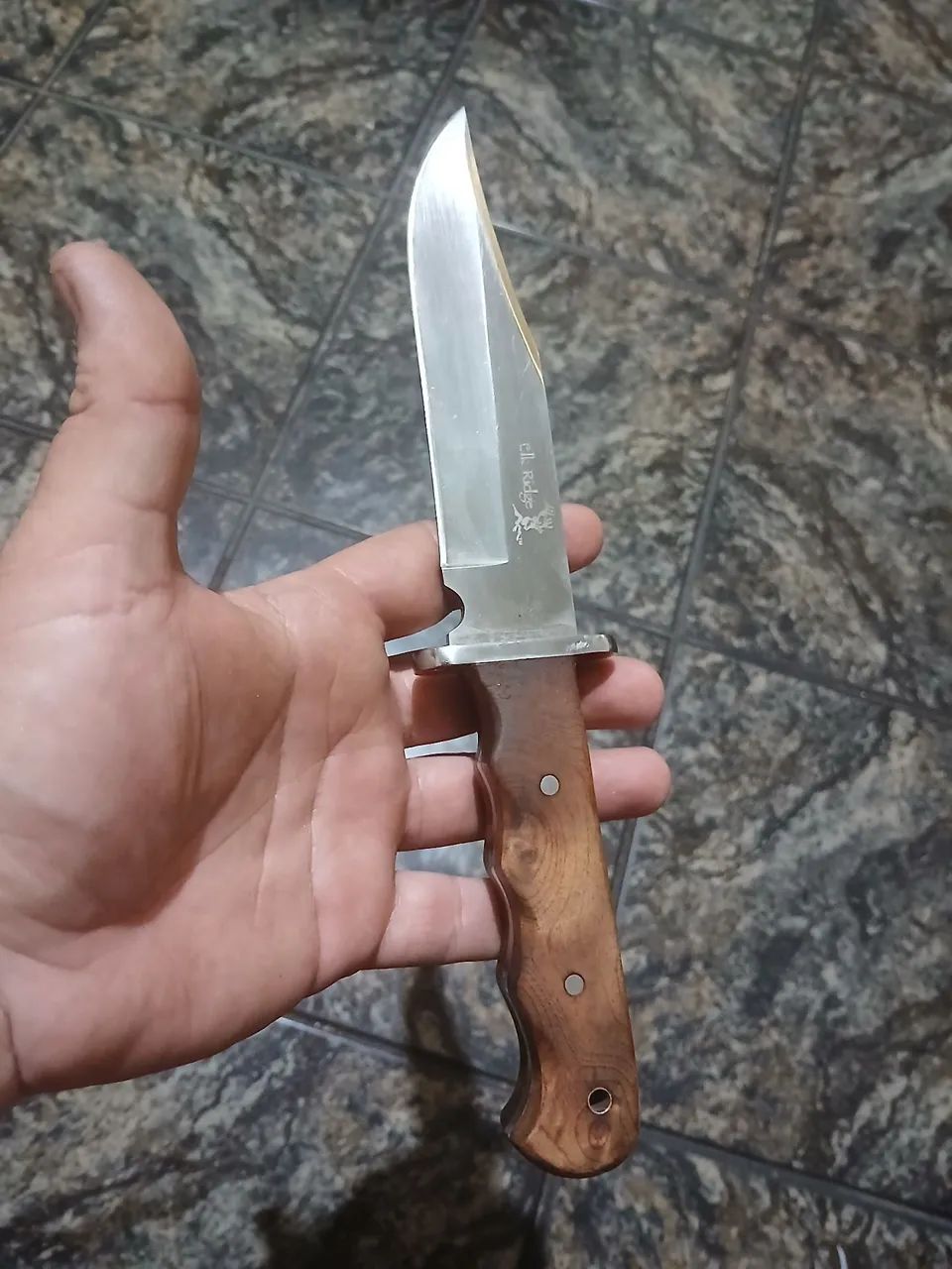 Faca Bowie ElkRidge - Cabo Burlewood - Foto 3