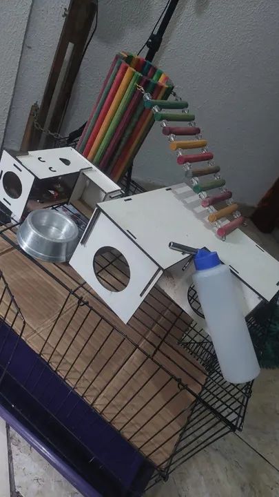 gaiola roedor 2 andares - Foto 3