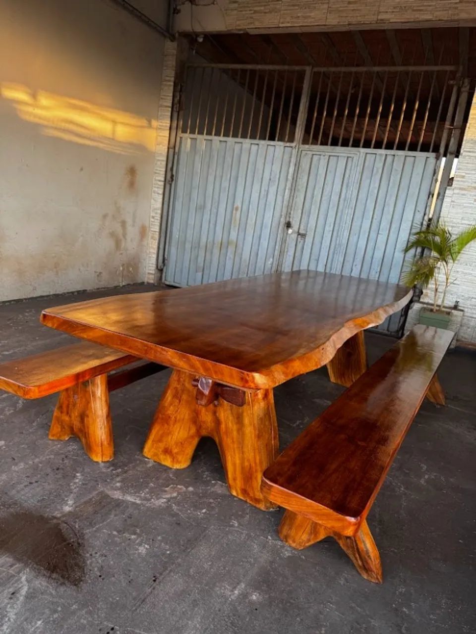 Vendo Mesas Rusticas de madeira prancha única - Foto 4