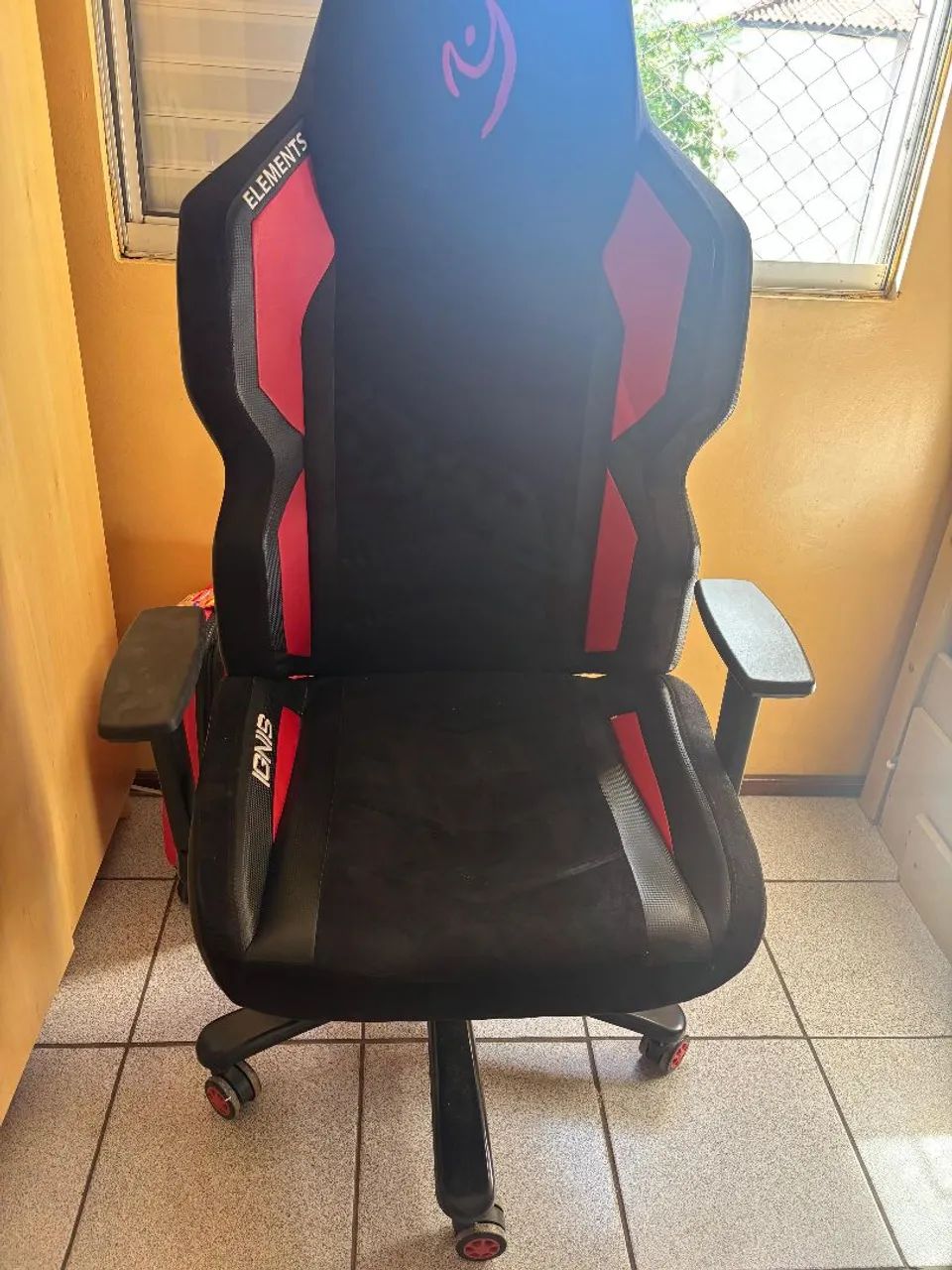 Cadeira Gamer Elements Magna Ignis - Preta e Vermelha - Foto 6
