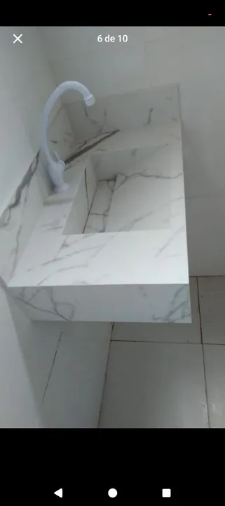 Pia para banheiro em porcelanato