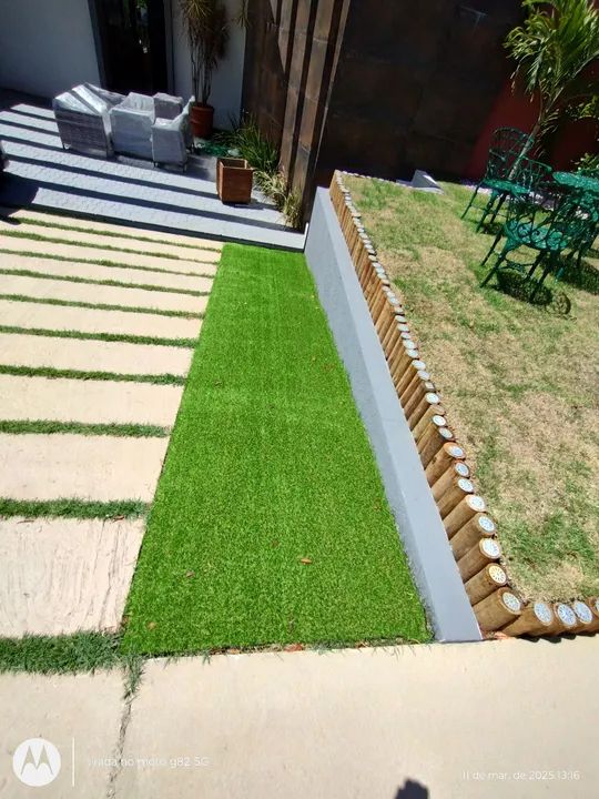 Grama sintética decorativa 20mm (a mais parecida com grama real da Bahia) - Foto 2