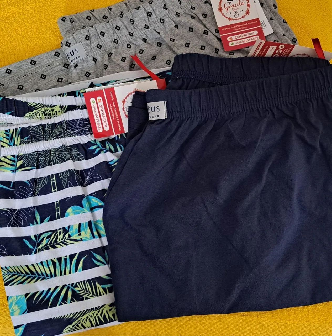 Kit de Shorts  Samba-canção  Masculinas Estilosas - Foto 2