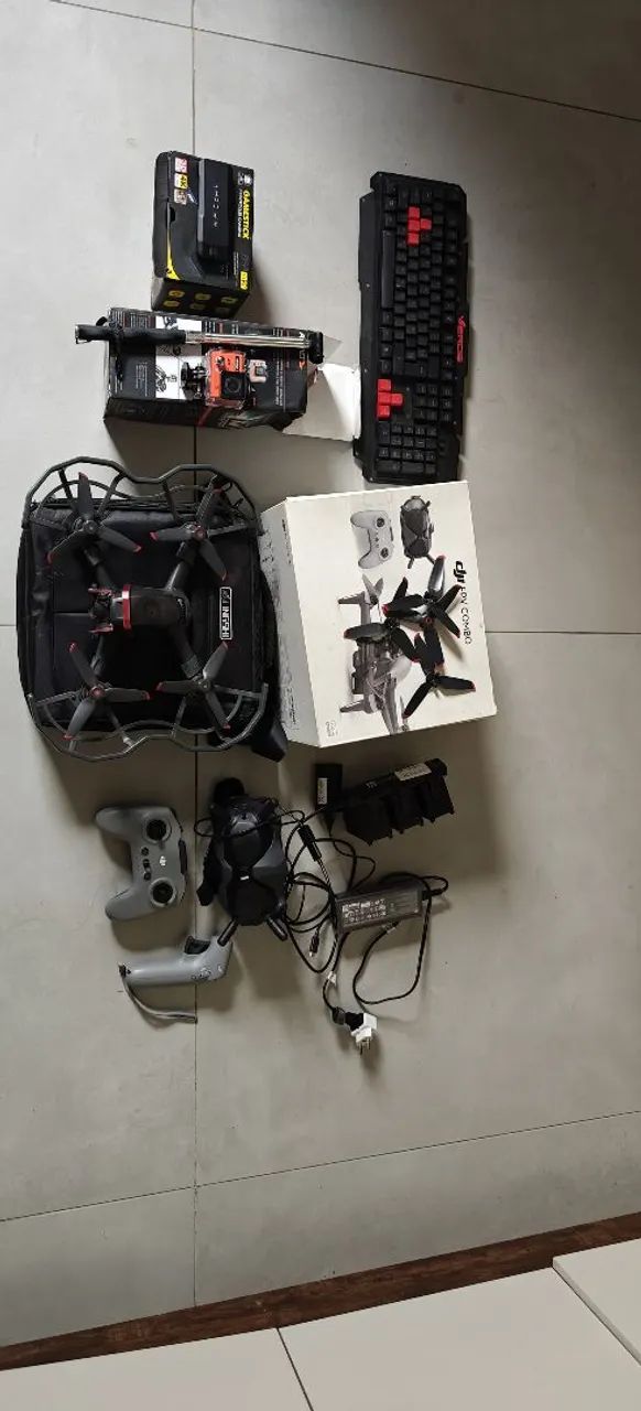 Drone dji fpv como fly more com 4 baterias motion control + controle + óculos Goggles - Foto 2