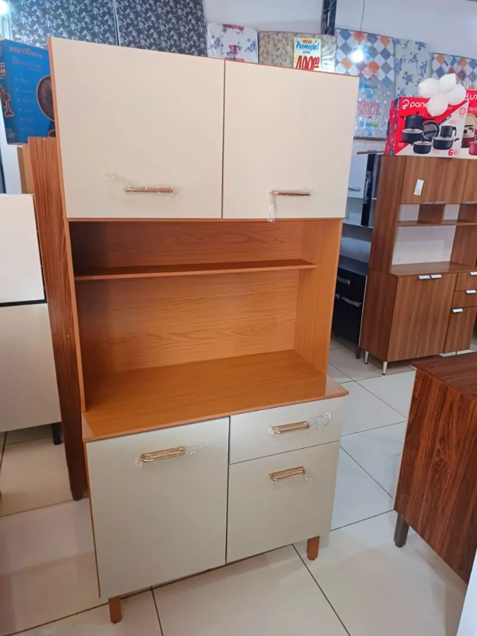 Armário de Cozinha com 4 Portas e Prateleiras - Foto 2